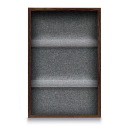 United Visual Products Outdoor Enclosed Combo Board, 48"x36", Satin Frame/Black & Burgundy UVCB4836OD-BLACK-DBURGU